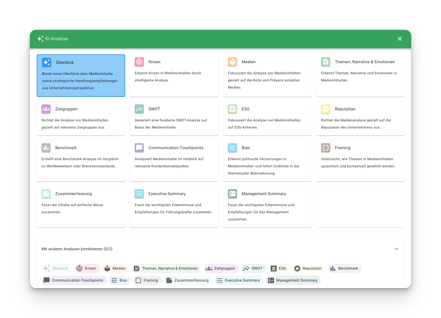 KI-Analysen in NewsRadar® - Funktionsüberblick