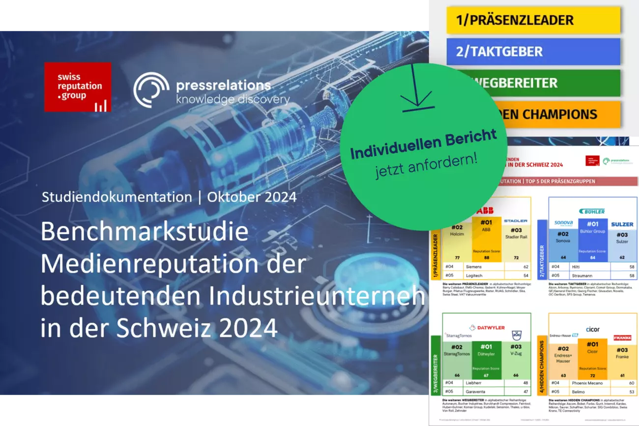 Vorschaubild zur Reputationsstudie zur Schweizer Industrie