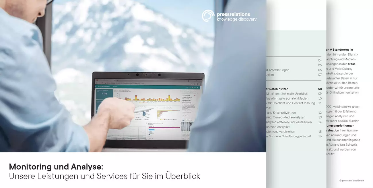 Service Booklet - Beispielansicht | pressrelations Schweiz