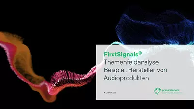 FirstSignals®-Beispielstudie: Audio FirstSignals®-Beispielstudie: Audio