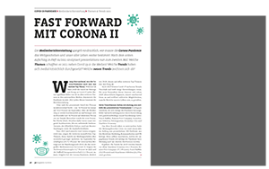 Analysegrafik: Fast Forward mit Corona II | pressrelations
